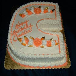 "Letter Shape Cake -1 - Click here to View more details about this Product